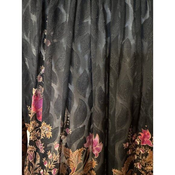 Tracy Reese Top 4 Silk Long Sleeve Floral Burnout Paisley Romantic Fairy Flowy - Picture 8 of 10